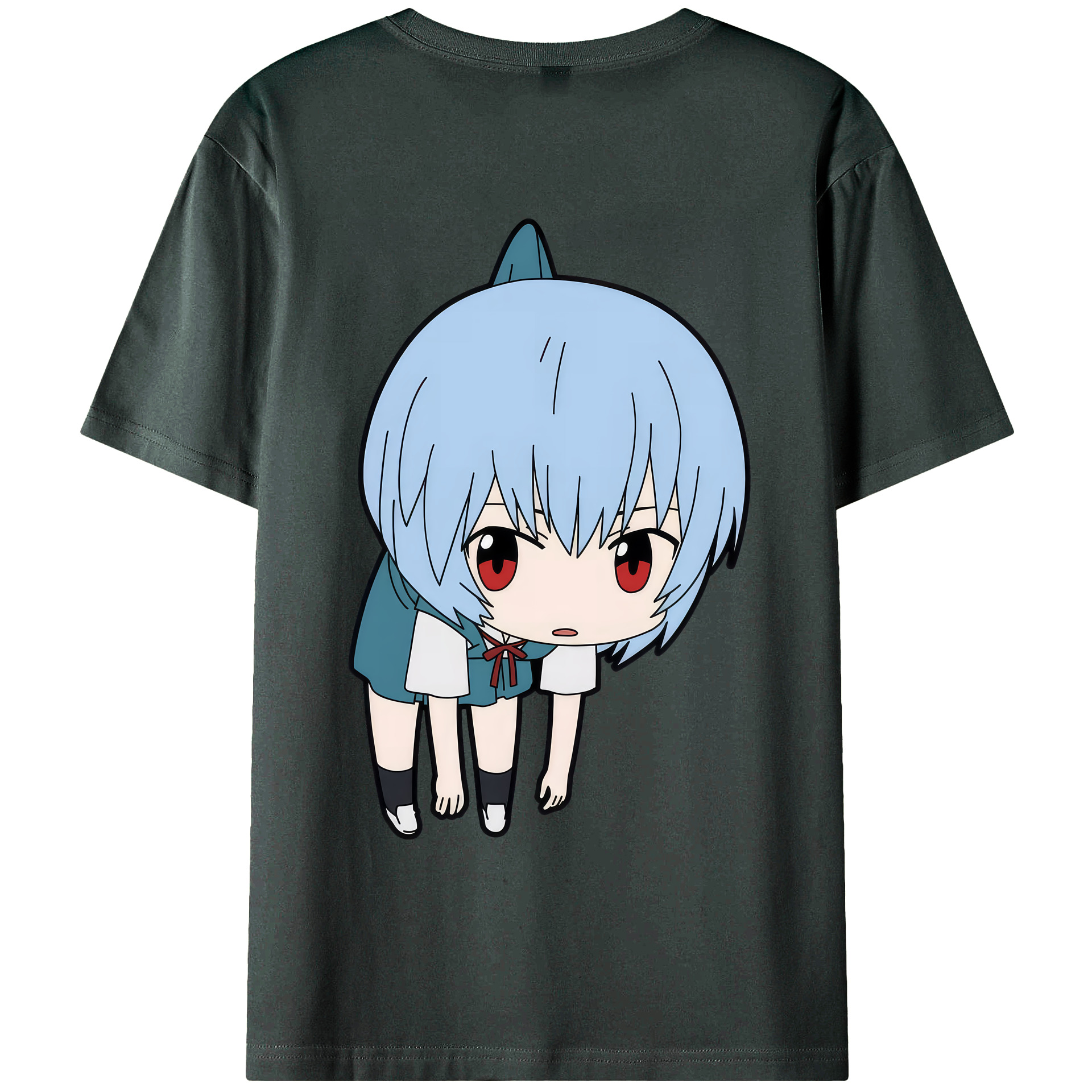 （画像用） EVA 新世紀エヴァンゲリオン 綿100％ メンズ半袖Tシャツ（バックプリント） 通気性